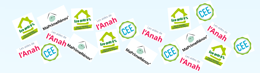 photo montage logo aides financieres renovation ravalement isolation de facade
