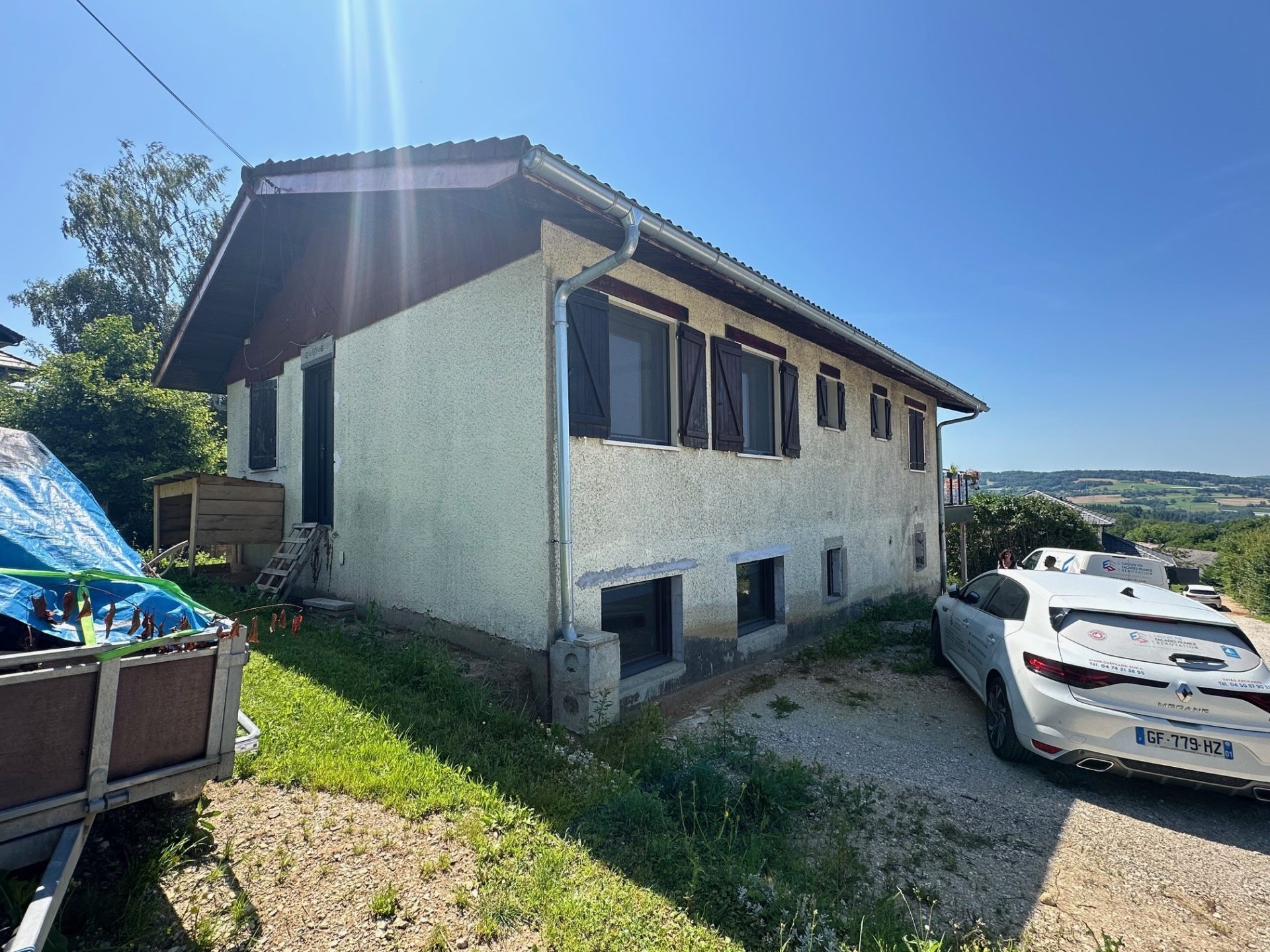 photo facade copponex 74360 avant isolation thermique exterieure